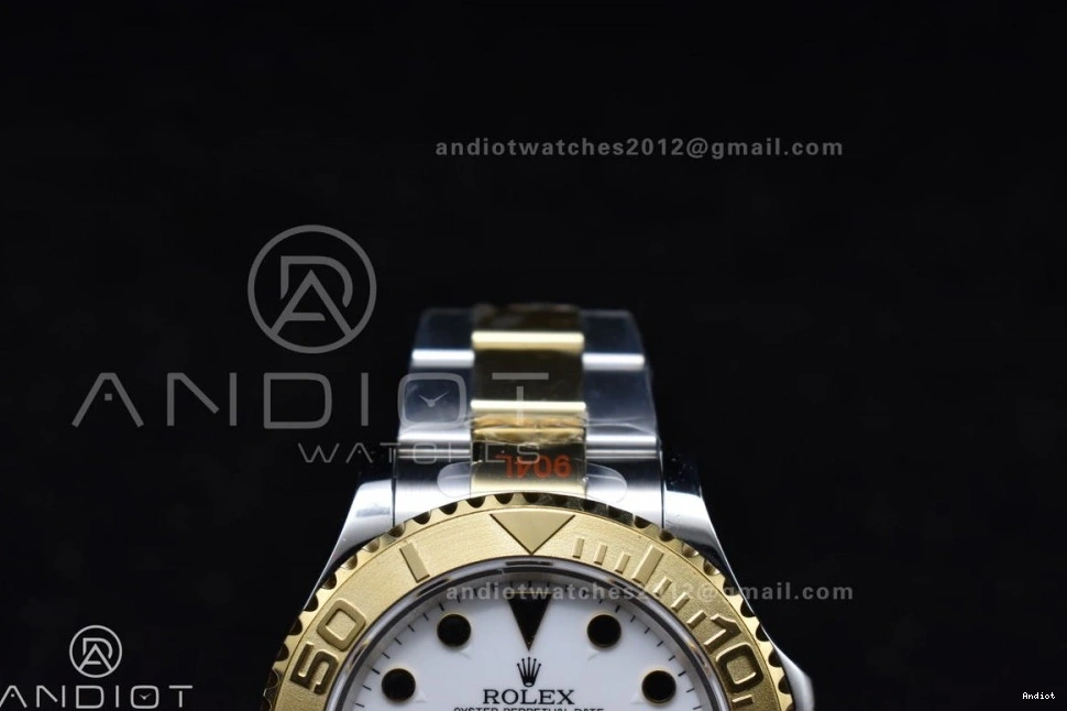 YG 116623 Edition Plated Bracelet on SS YG SA3135 GMF White Best Dial Yacht-Master 1108